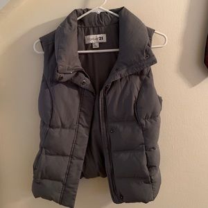 Gray puffer vest